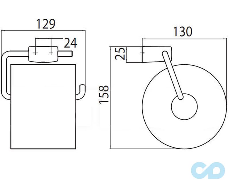креслення паперотримач Emco Trend 0200 001 01