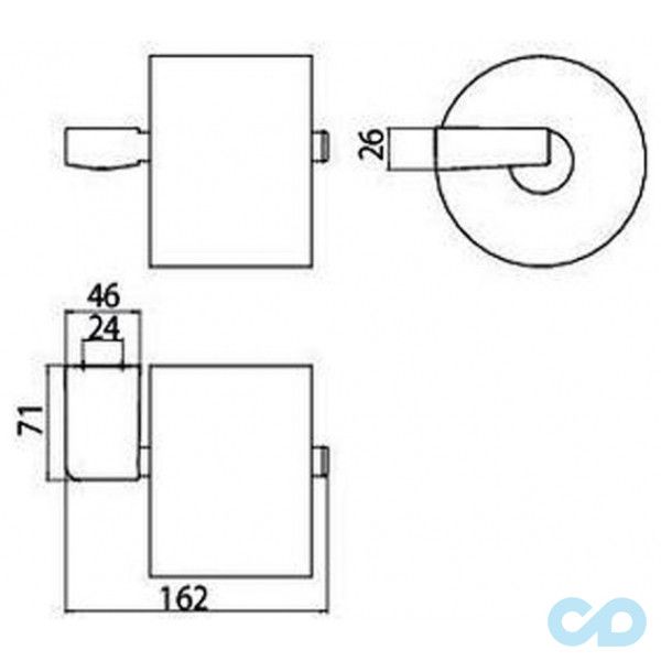 креслення Тримач запасного рулону Emco Trend 0205 001 00
