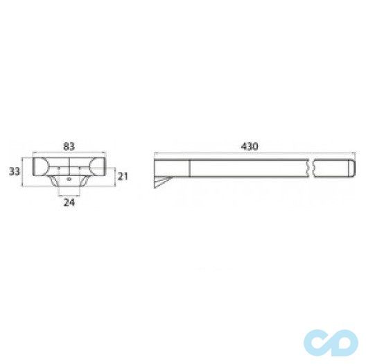 креслення Полотенцедержатель Emco Trend 0250 001 46