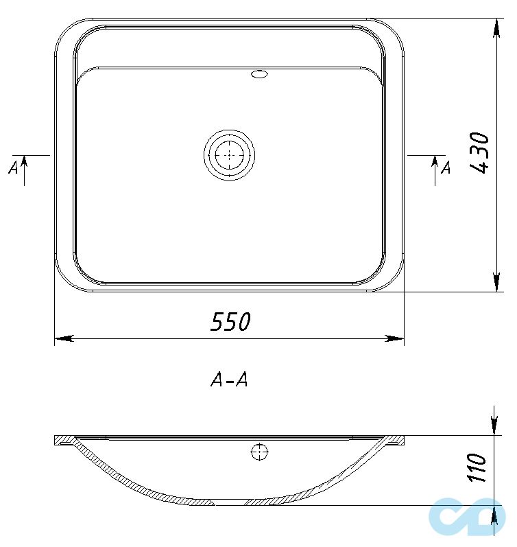 креслення Раковина Fancy Marble Tiffany 4806101