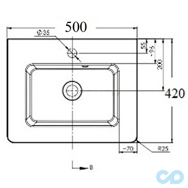 креслення Раковина Fancy Marble Annabelle 500 4005101
