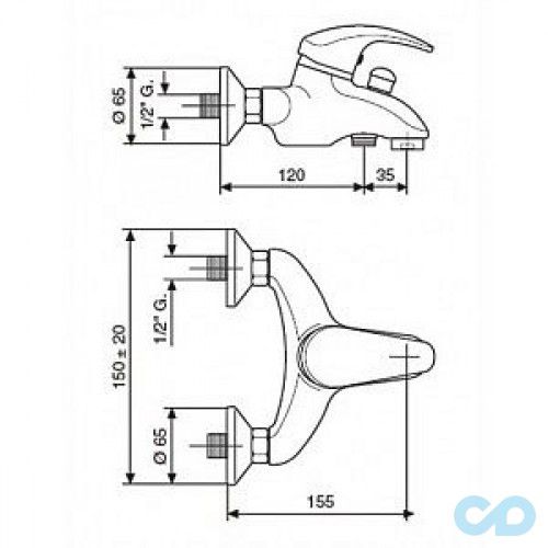 размер смеситель для ванны emmevi anubis медь ra7001rb