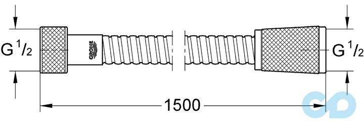 Душова система Grohe SmartControl з душовим гарнітуром хром 34614SC0 технічна схема 5
