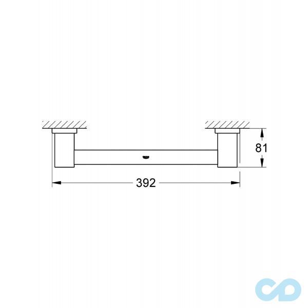 креслення Поручень для ванної Grohe Essentials Cube 40514001
