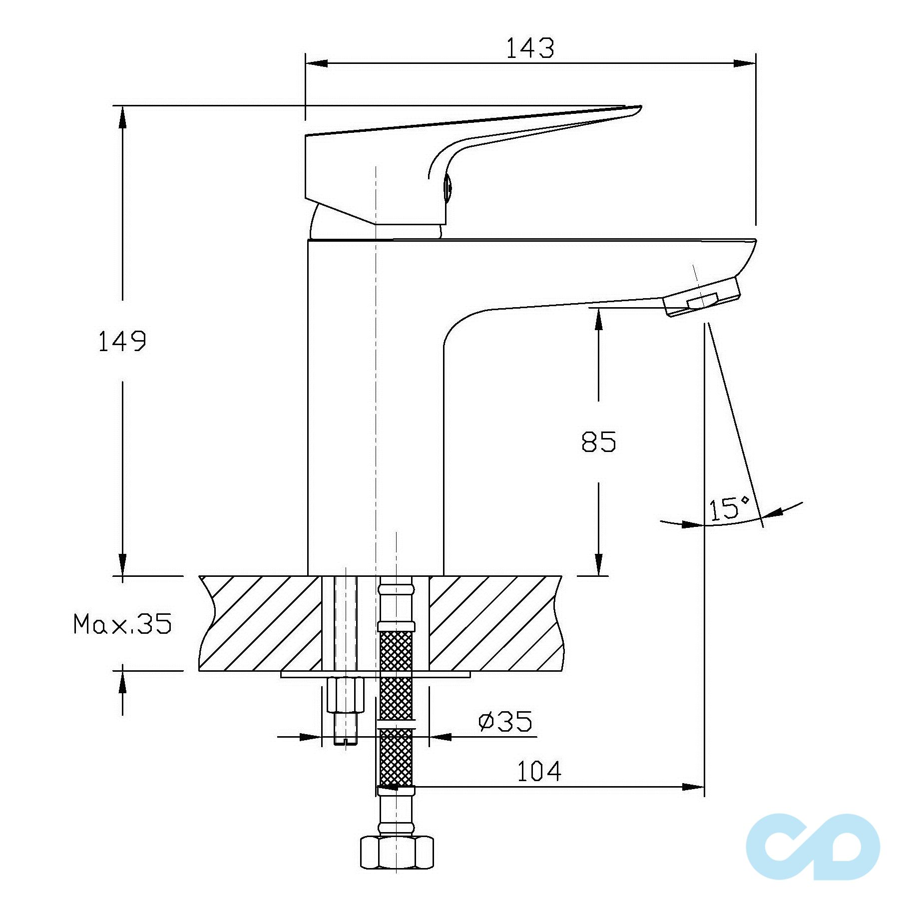 технічна схема Набір змішувачів Imprese kit21082