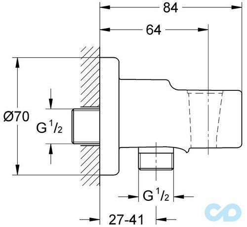 Душова система Grohe Grohtherm SmartControl Cube 34614SC1 технічна схема 5
