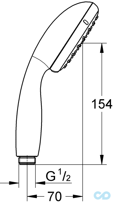 Душова система Grohe Grohtherm SmartControl Cube 34614SC1 технічна схема 3