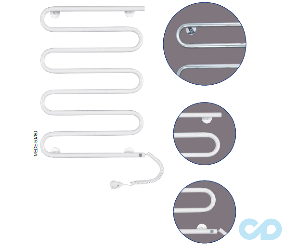 купити Полотенцесушитель Instal Projekt Medio Electro MEDE-40/80W