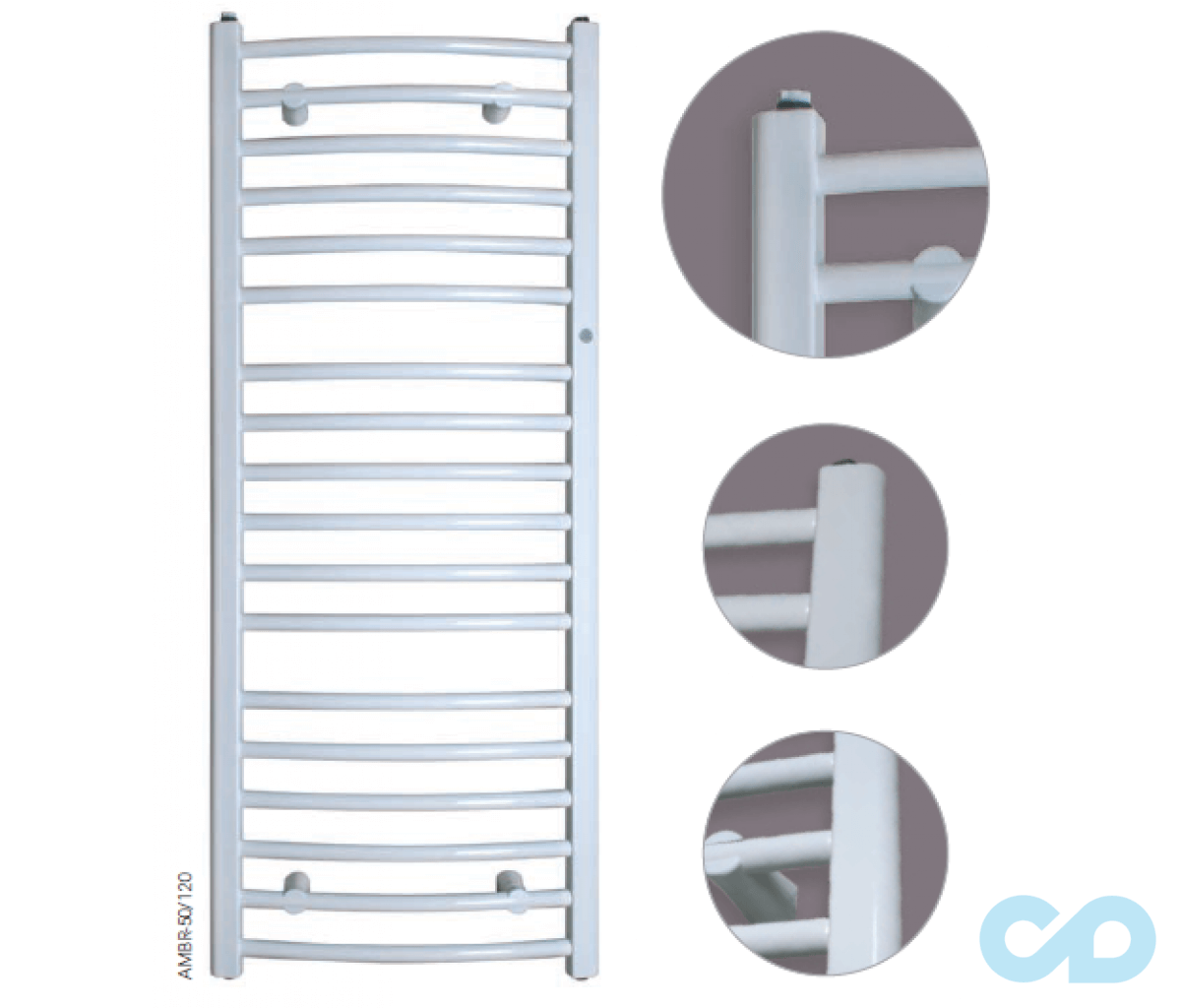 купити рушників водяна Instal Projekt Ambra R, білий AMBR-50/120M