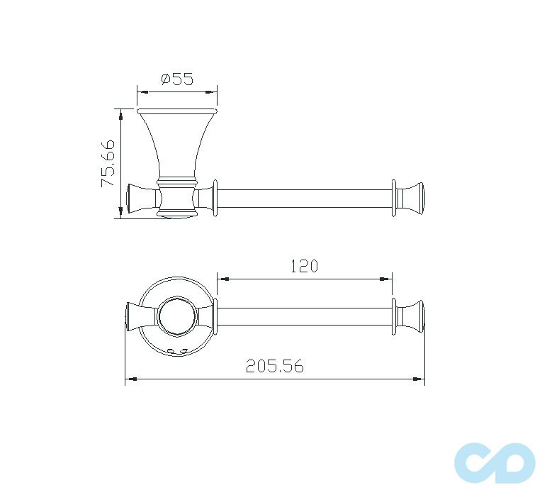 креслення Тримач туалетного паперу Imprese Podzima Zrala ZMK02170822