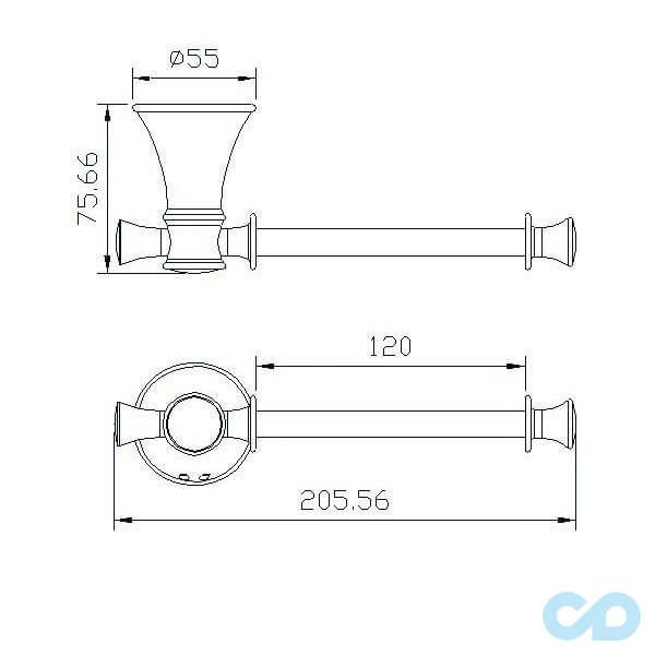 креслення Тримач туалетного паперу Imprese Podzima Ledove ZMK01170122