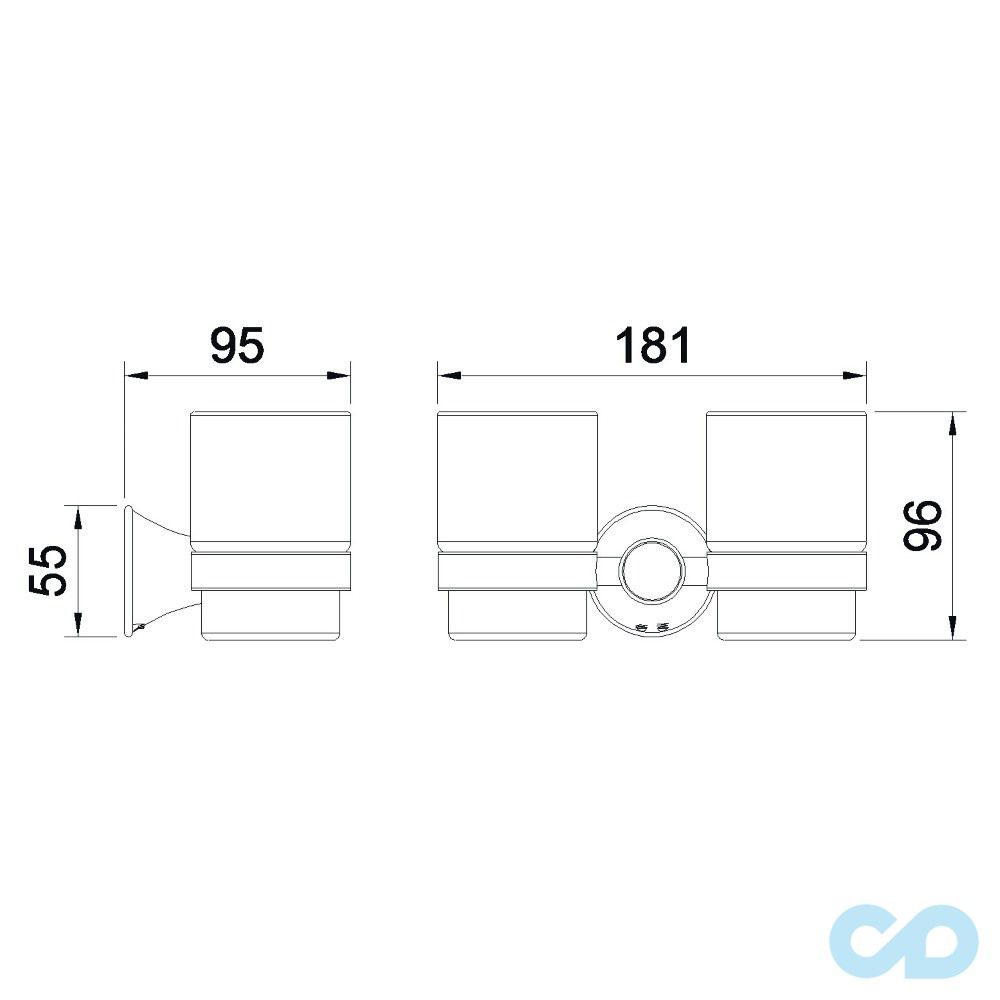 креслення Стакан настінний Imprese Podzima Ledove ZMK01170124