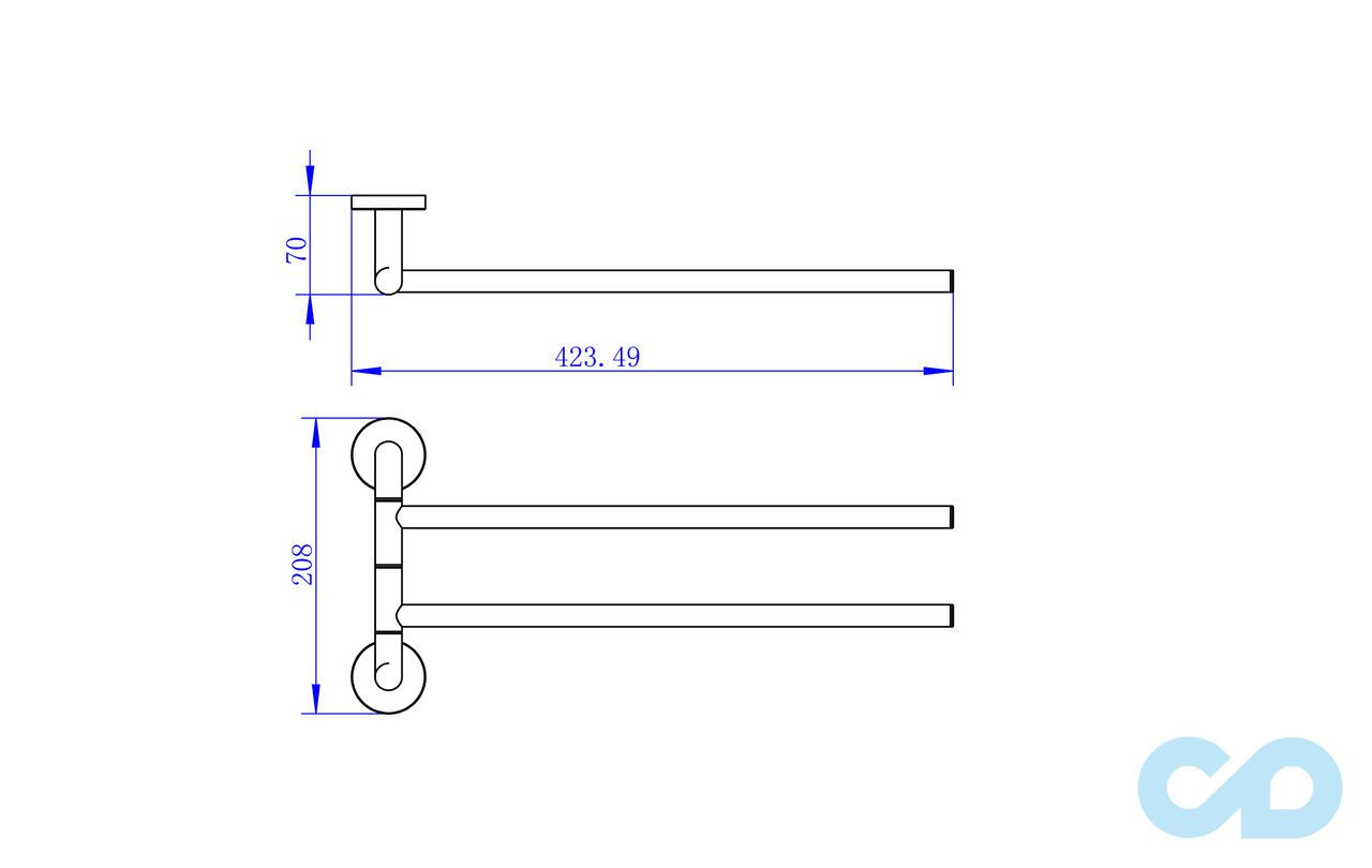 креслення Тримач для рушника Imprese Hranice 134100