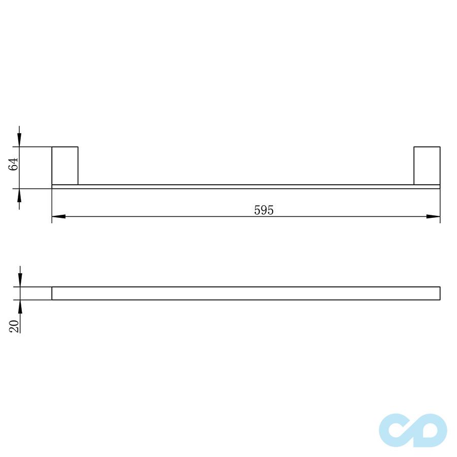 креслення Полотенцедержатель Imprese Bitov 131300