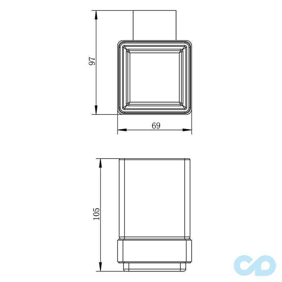 креслення Стакан настінний Imprese Bitov 120300