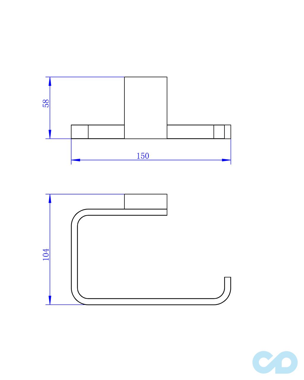 чертеж Бумагодержатель Imprese Bitov 142300
