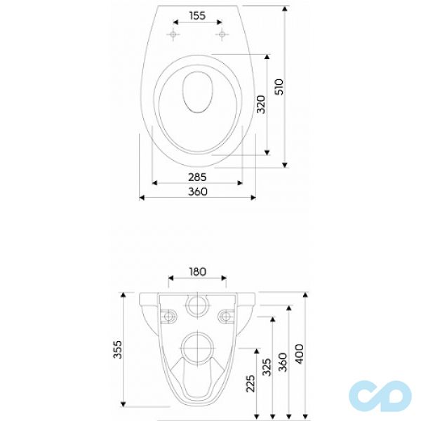 техническая схема Инсталляция Grohe Rapid SL с унитазом Kolo Idol M1310002U