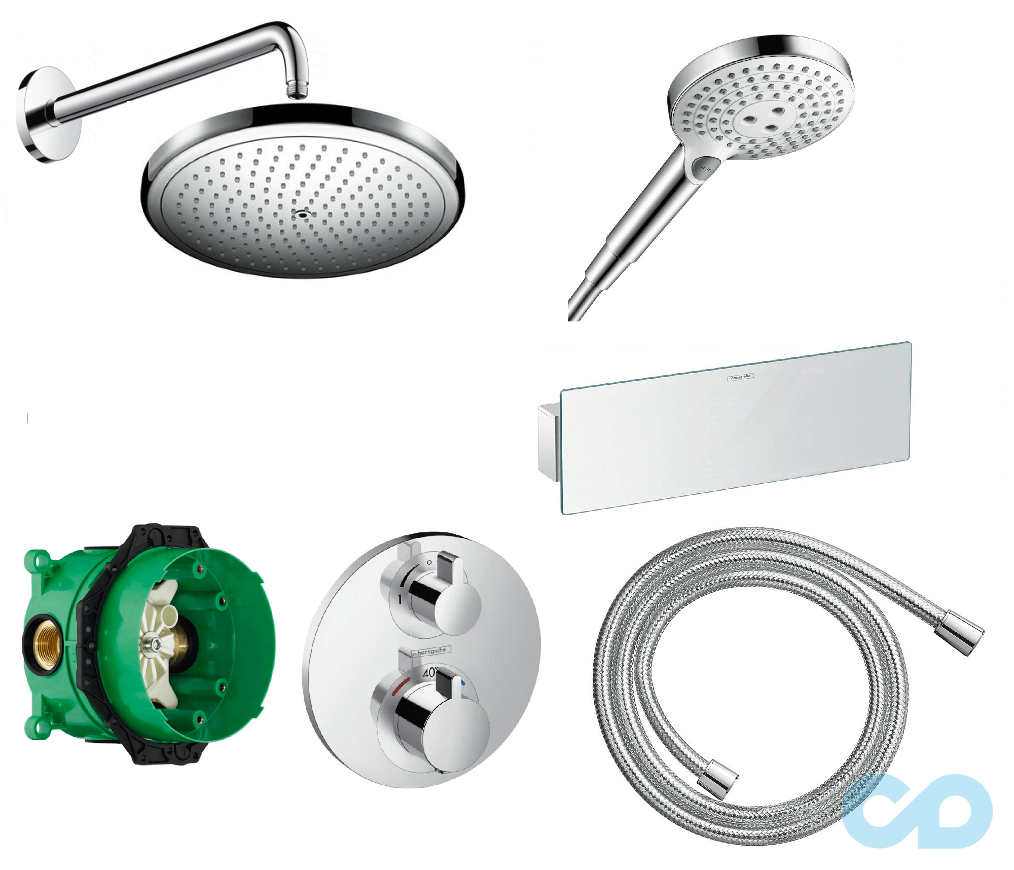 Душова система прихованого монтажу Hansgrohe Ecostat Square 2B141218