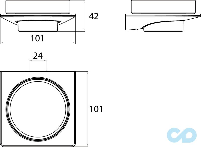 чертеж Мыльница Emco Art 1630 001 01