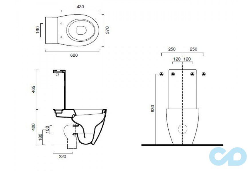 креслення Унітаз-компакт Catalano Velis 1MPVL00
