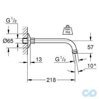 Душова система Grohe Grohtherm SmartControl Cube 34614SC1 технічна схема 6