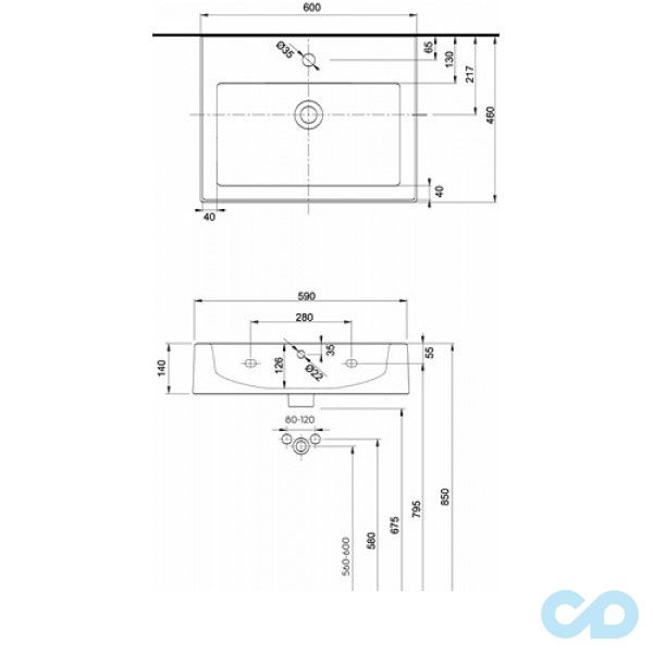 Комплект меблів Kolo Twins 8949400S black технічна схема 2