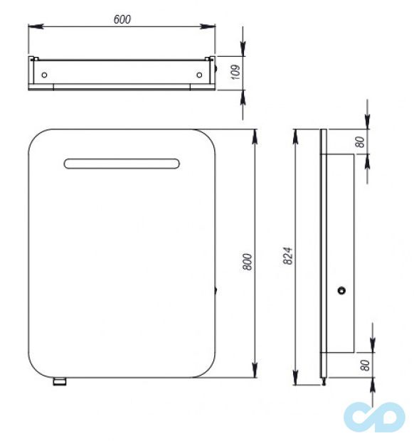 Комплект меблів Kolo Modo 8942500S c підсвічуванням технічна схема 2