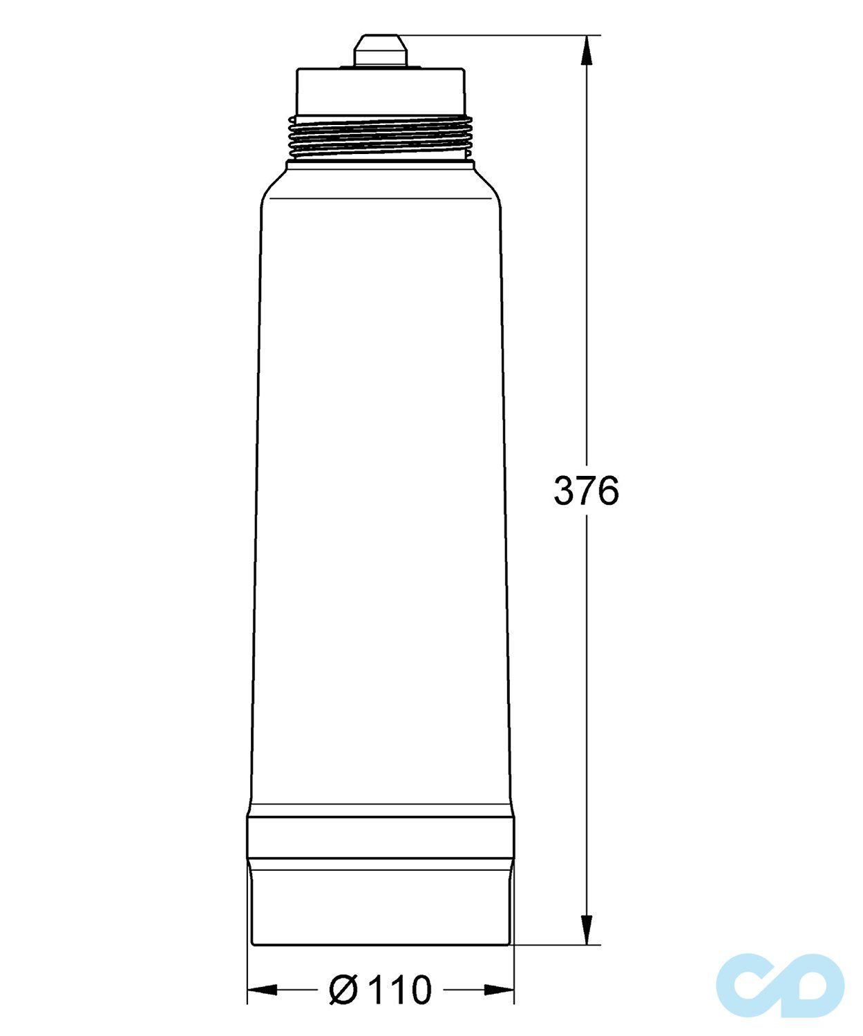 креслення Змінний фільтр Grohe Blue 40430001