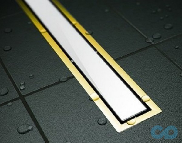 купити дренажний канал Pestan Confluo Premium White Glass Gold Line 650 мм 13100091