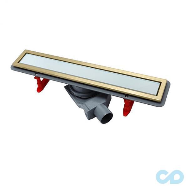 Дренажний канал Pestan Confluo Premium White Glass Gold Line 850 мм 13100093 купити