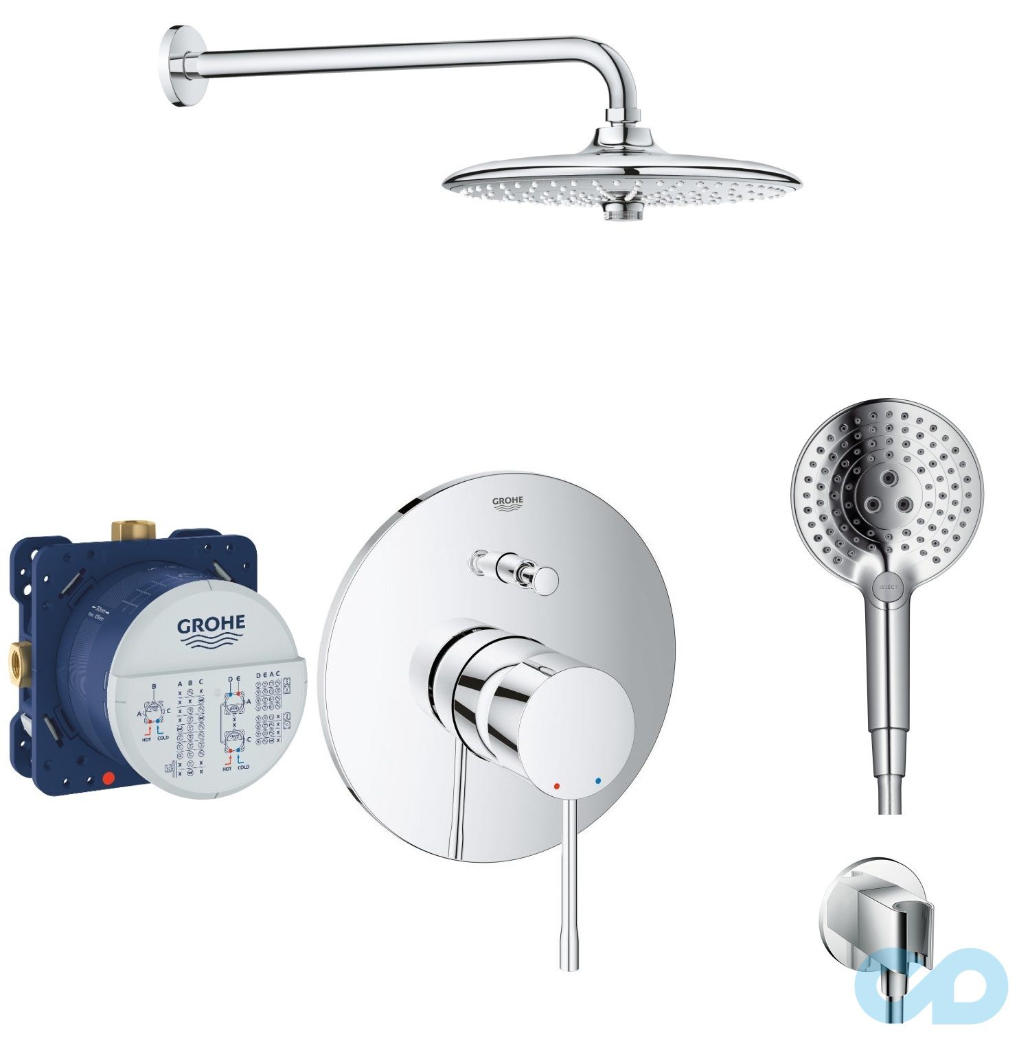 Душова система Grohe Essence з душовим гарнітуром 2405800S