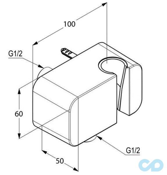 Душевая система Grohe Eurocube 2406200S техническая схема 5