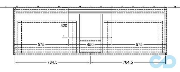 креслення Тумба під раковину Villeroy & Boch Finion G19