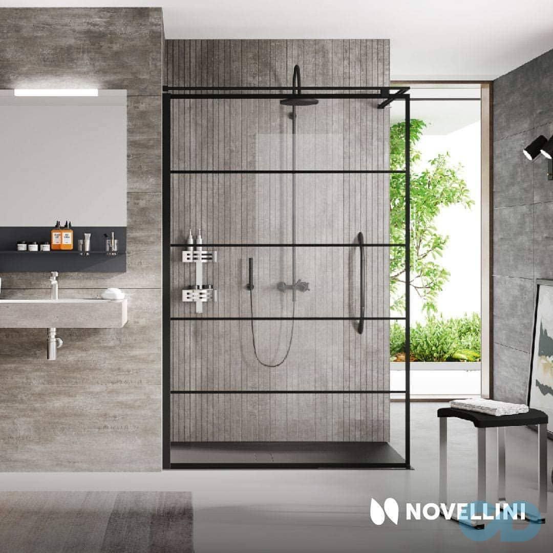 Душова стінка Novellini Kuadra H Stripes KUADH100-82H 100 см