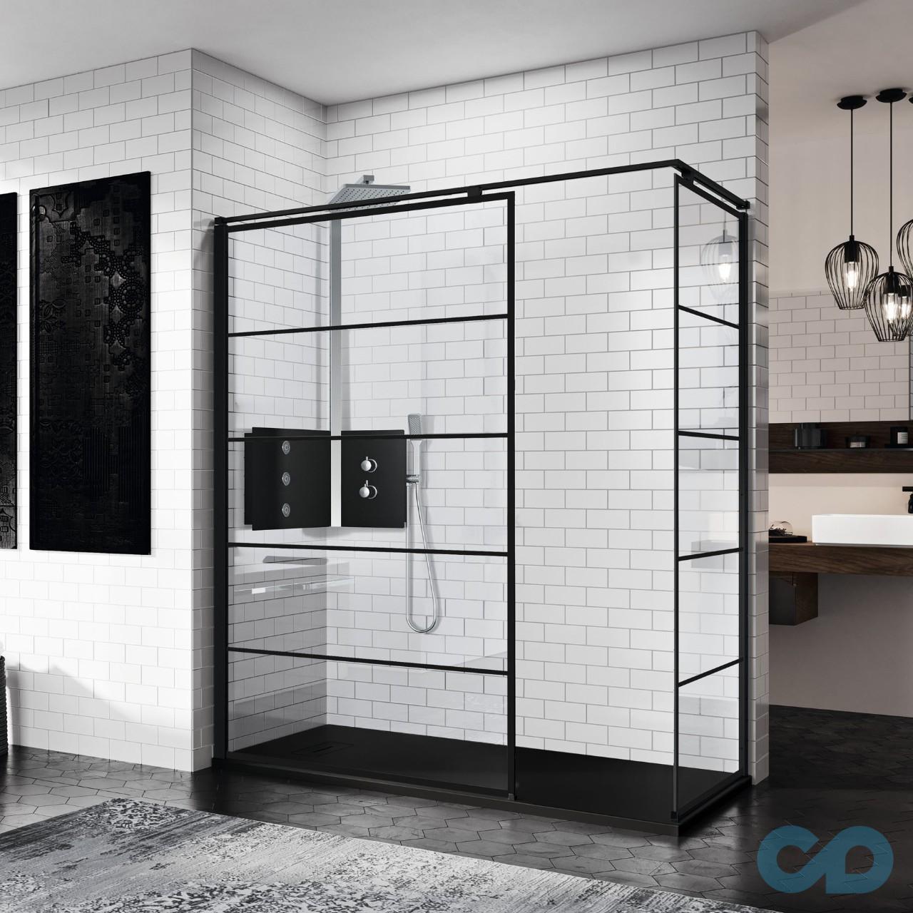 купити Душова стінка Novellini Kuadra H Stripes KUADH140-82H 140 см