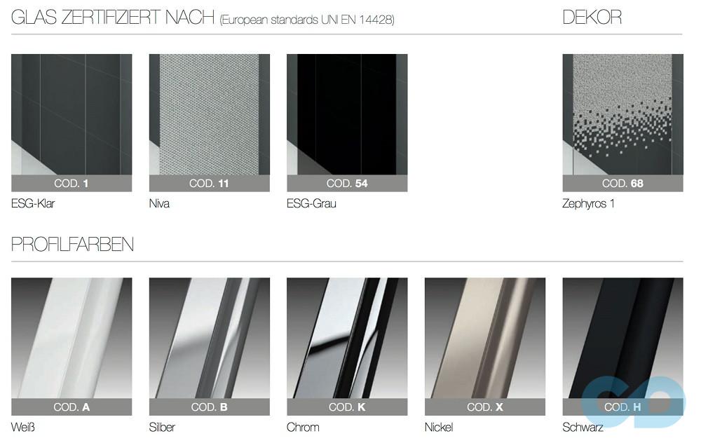 купити Душові двері Novellini Zephyros G ZEPHYRG66-1H 70 см