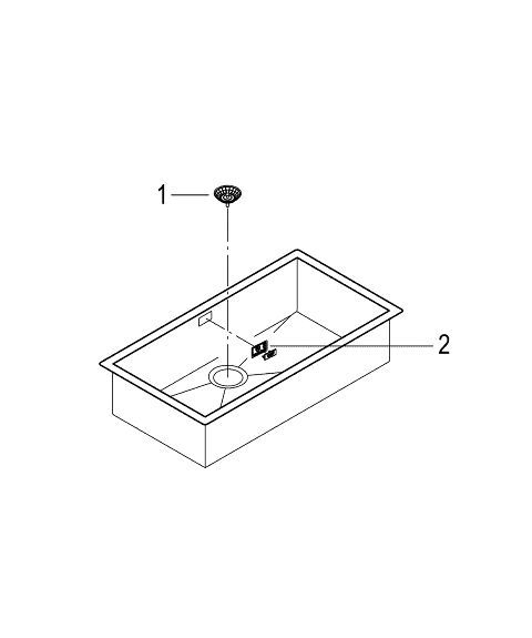 техническая схема Кухонная мойка Grohe K700 31580SD0