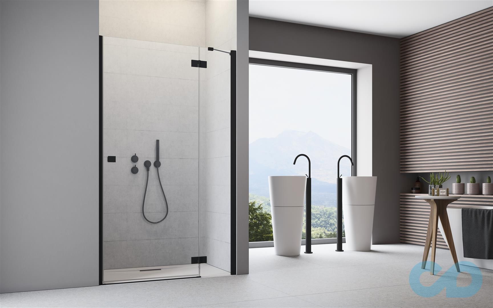 купити Душові двері Radaway Essenza New Black DWJ 110 L 385015-54-01L