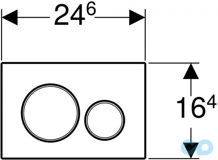 креслення Кнопка змиву Geberit Sigma20 115.882.JQ.1