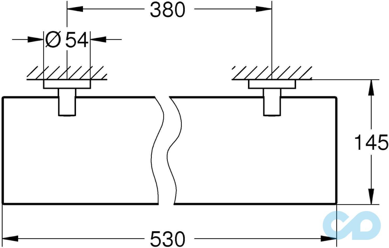 креслення Полка Grohe Essentials 40799001