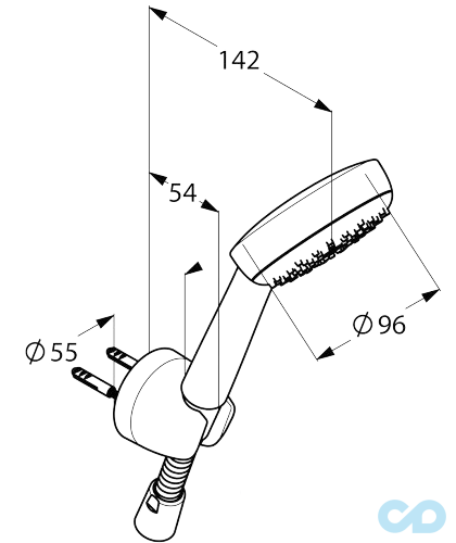 Набір змішувачів Kludi Pure & Easy з душовим комплектом 376300565 технічна схема 5