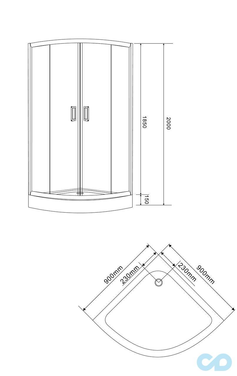 креслення Душова кабіна Eger Tisza 599-021-A