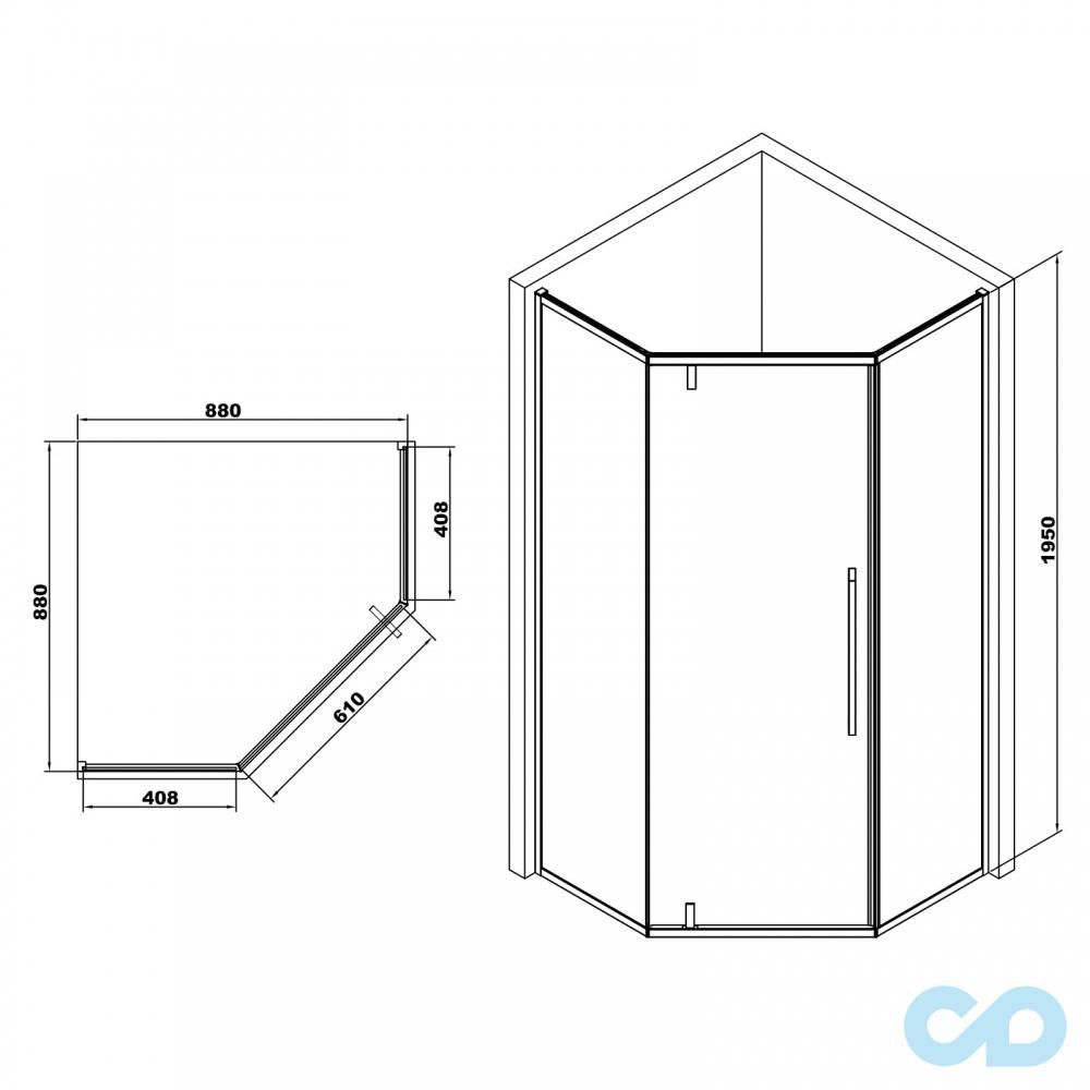 креслення Душова кабіна Eger A LÁNY 599-552/1