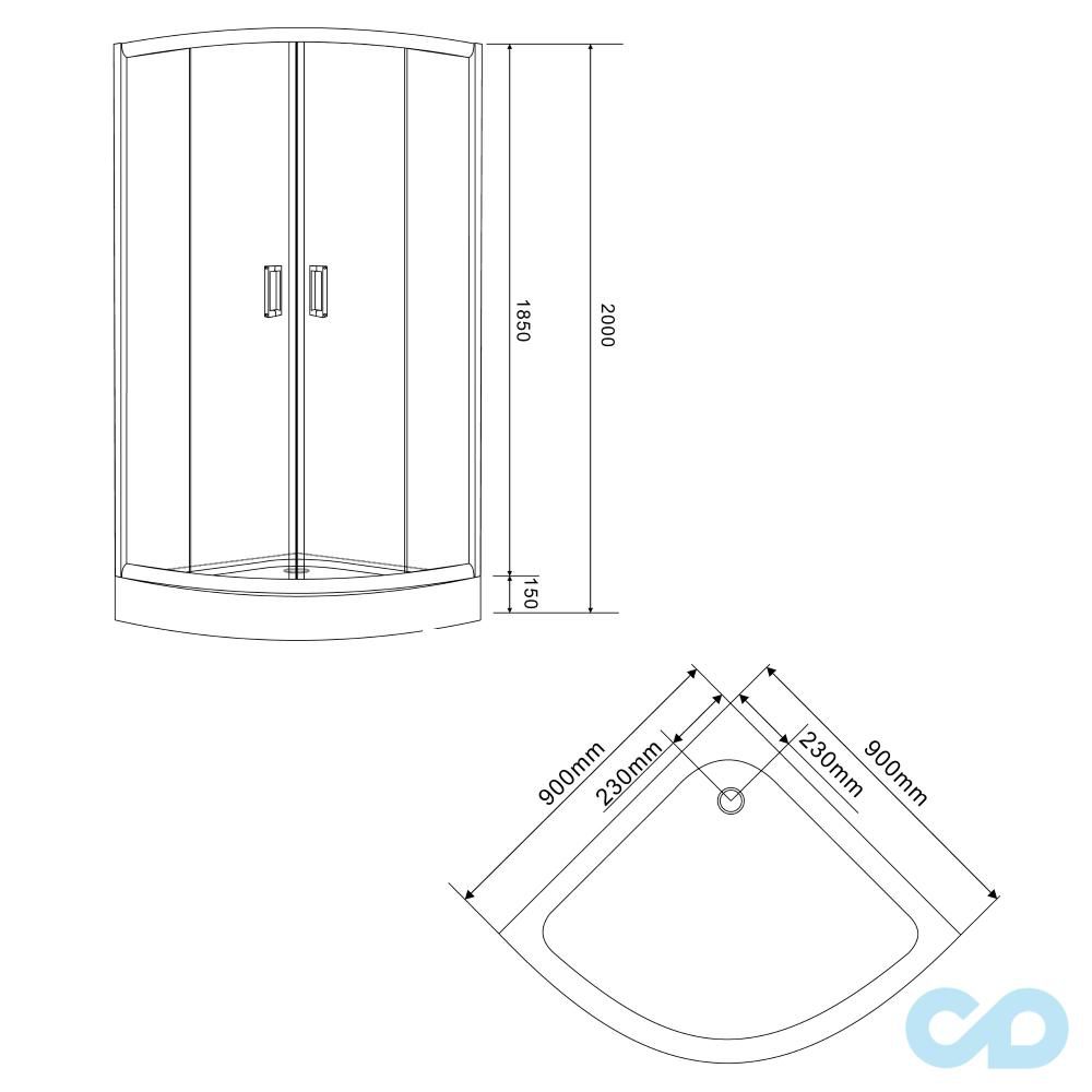 креслення Душова кабіна Eger Tisza 599-021