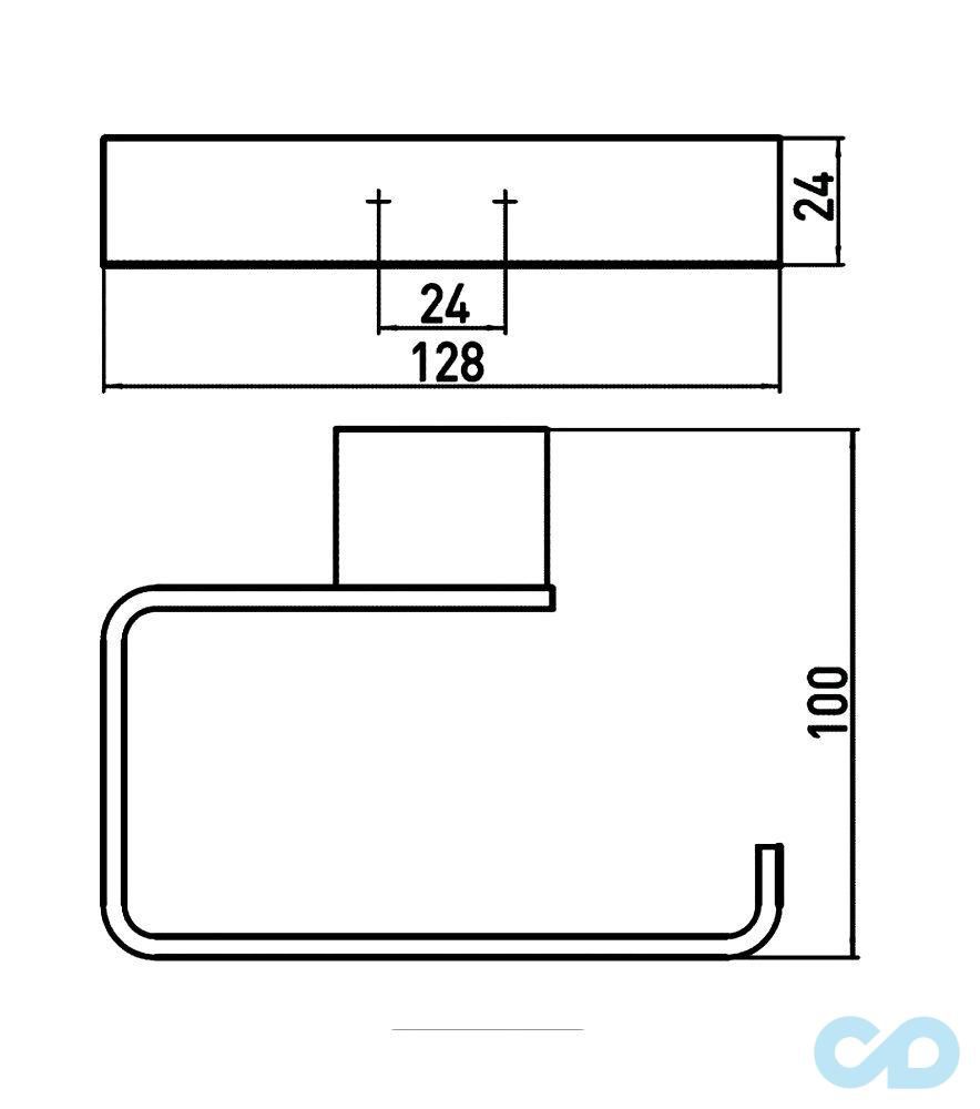 креслення паперотримач Emco Loft 0500 001 01