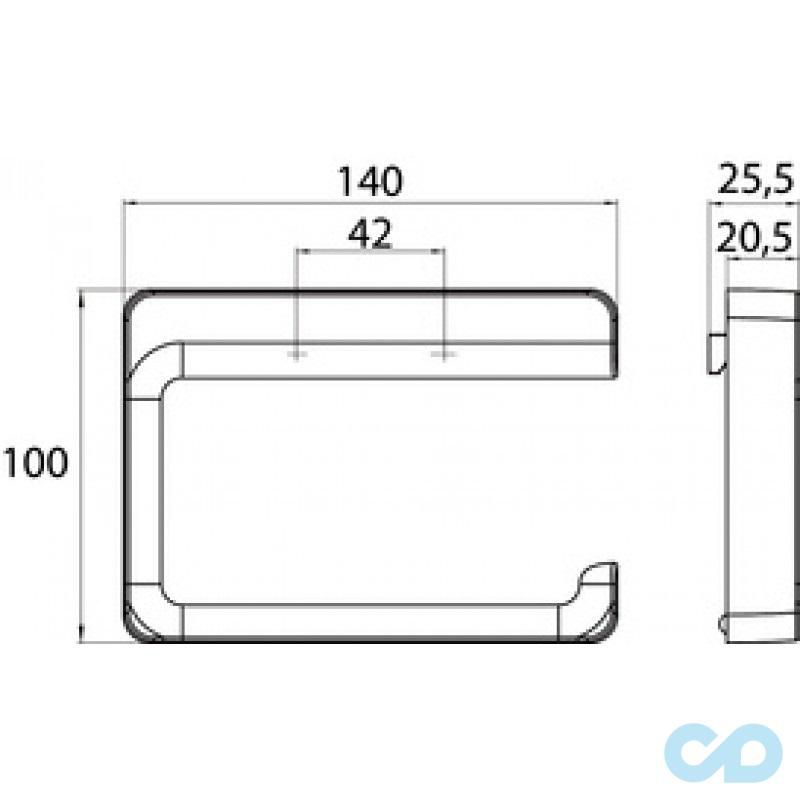 креслення паперотримач Emco Trend 0200 001 04