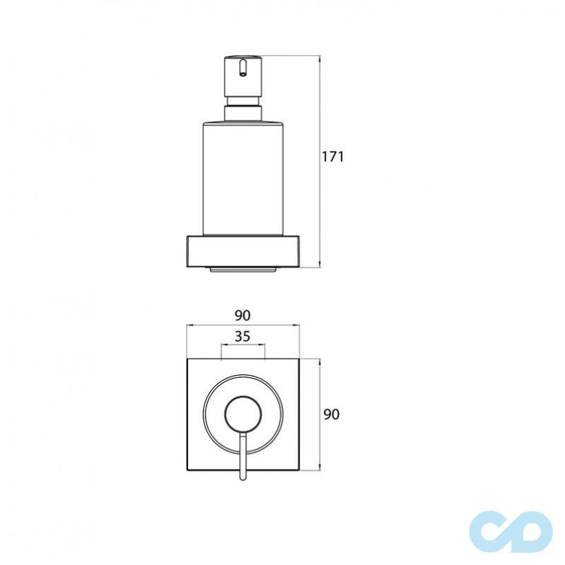креслення Дозатор для рідкого мила Emco Liaison 1821 001 02