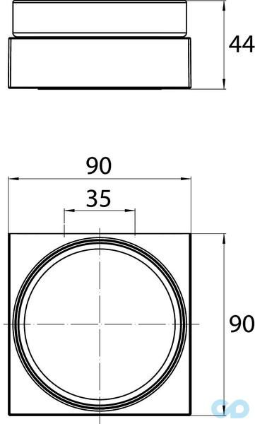 креслення Мильниця Emco Liaison 1830 001 01