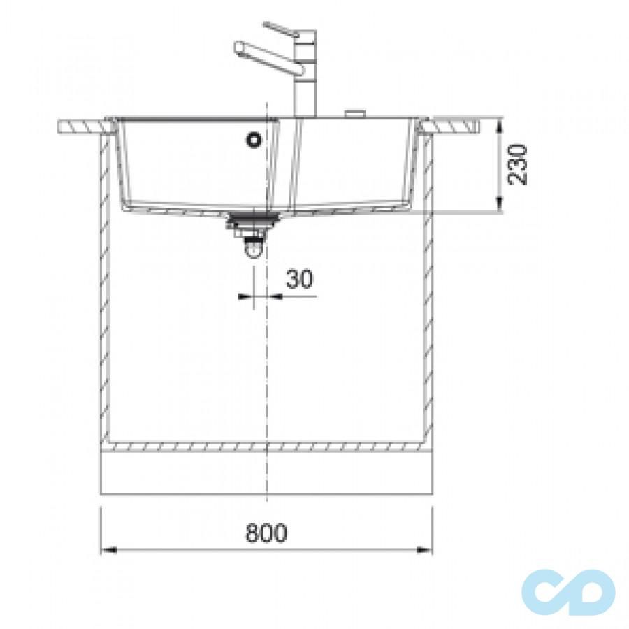 технічна схема Кухонна мийка Franke Urban UBG 610-78 114.0574.960