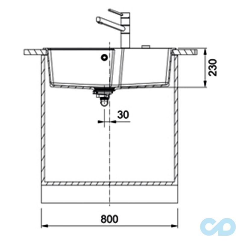 технічна схема Кухонна мийка Franke Urban UBG 610-78 114.0574.962